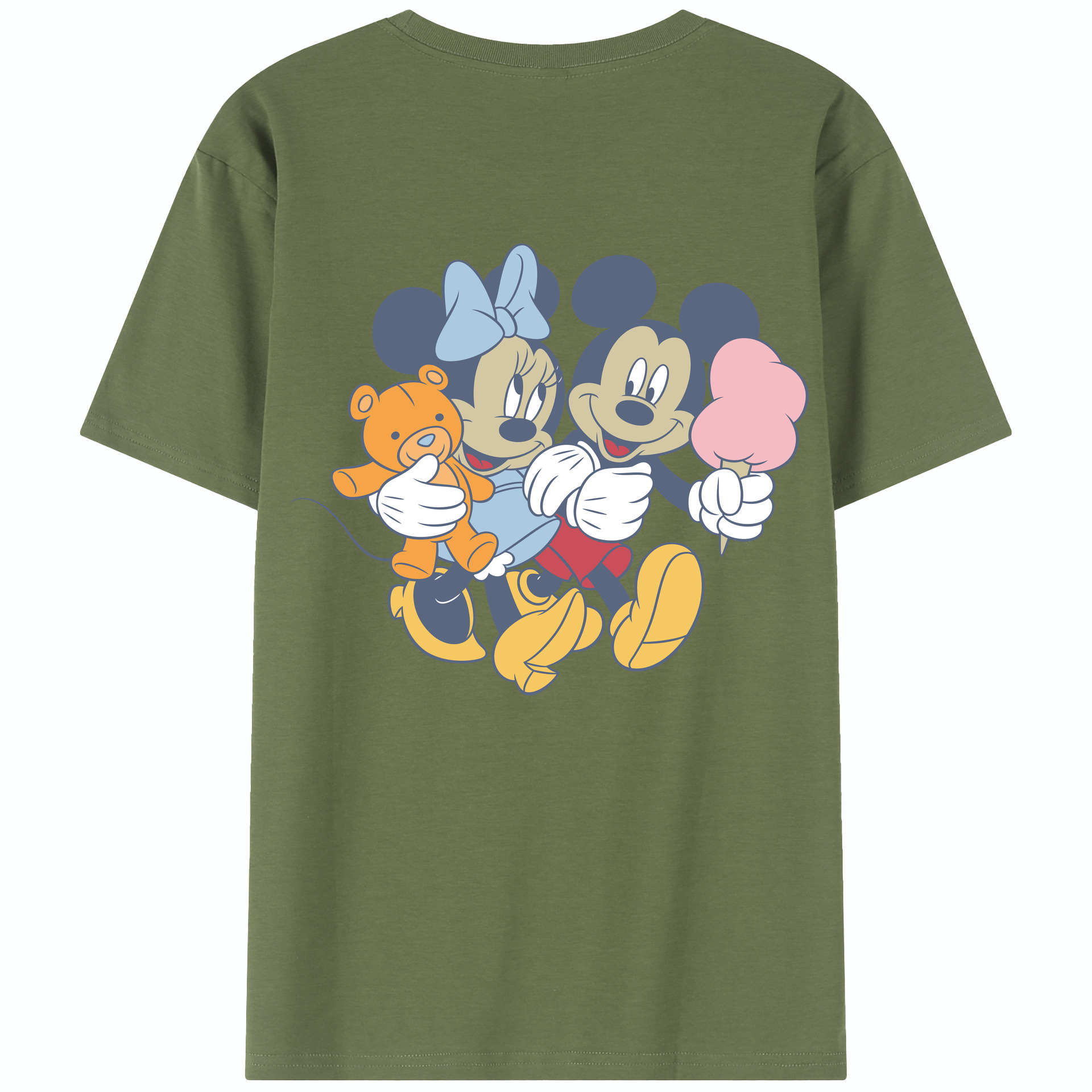 （画像用） ミッキーマウス Mickey Mouse 綿100％半袖Tシャツ（背面プリント）